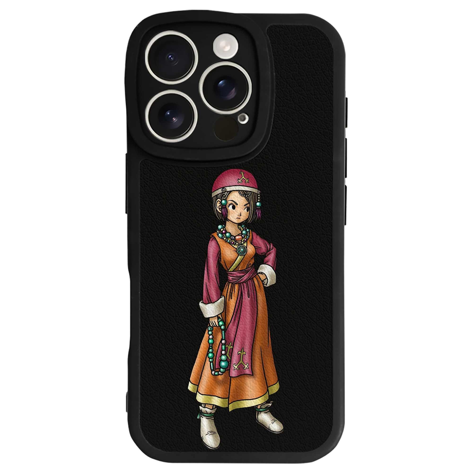 （画像用） ドラゴンクエスト Doragon Kuesuto Dragon Quest 【iPhone 16シリーズ対応】シリコンスマホケース（レザー調） 材質：シリコン